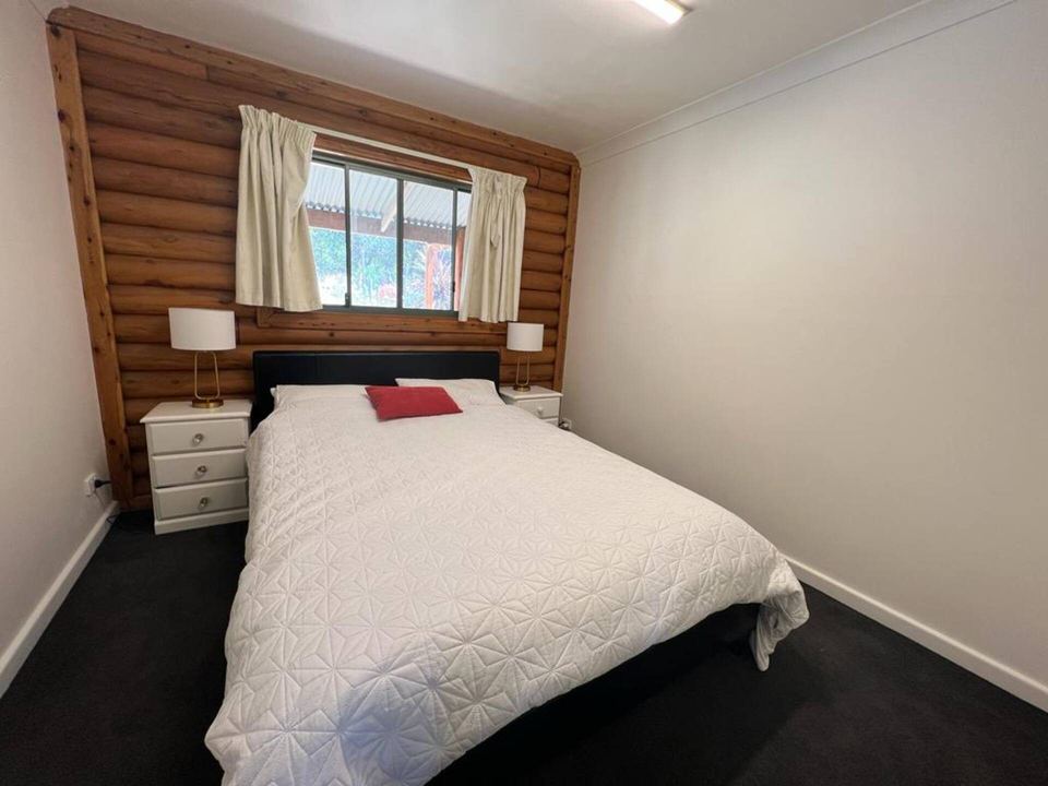 Queen bedroom at the quiet back of the house
