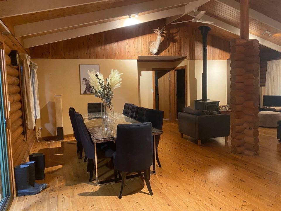 Dining area inside the lake house