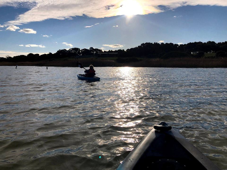 Kayaking on Lake Alexandrina