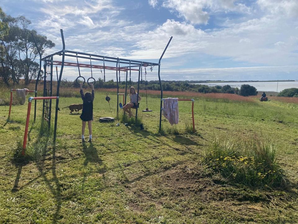 Kids on the Vuly monkey bars